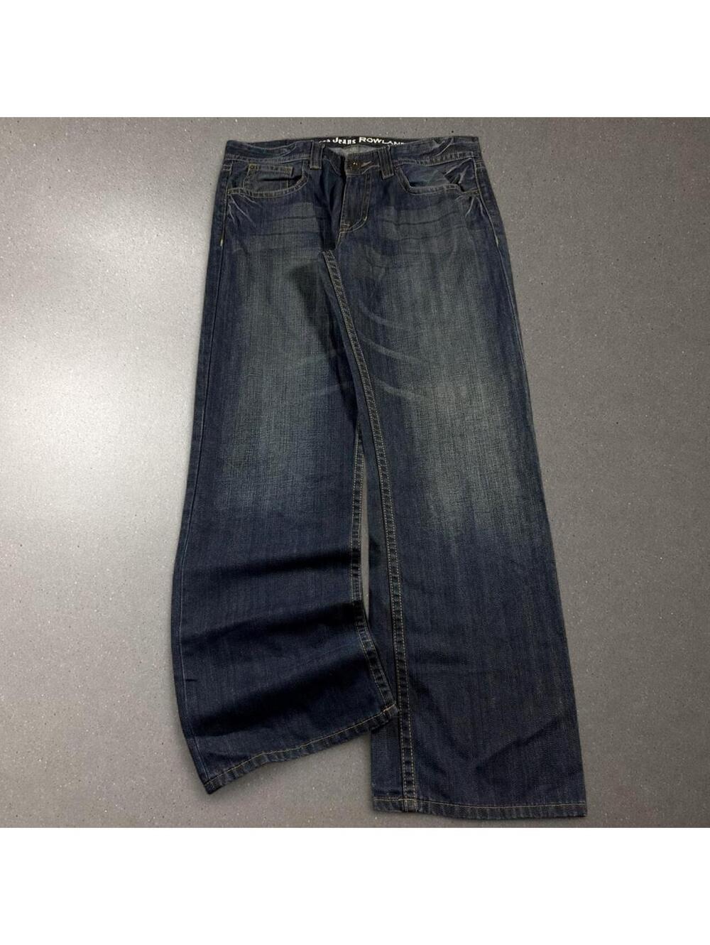 Y2K grunge archive Guess Rowland dark wash baggy jeans - fits 36x32.5!